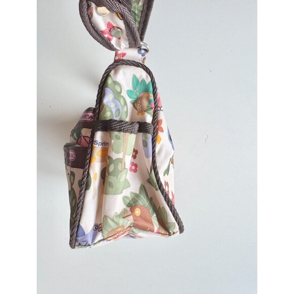 LESPORTSAC Jungle Animal Print Nylon Logo Grosgrain Trim Shoulder Bag Purse - Picture 9 of 15